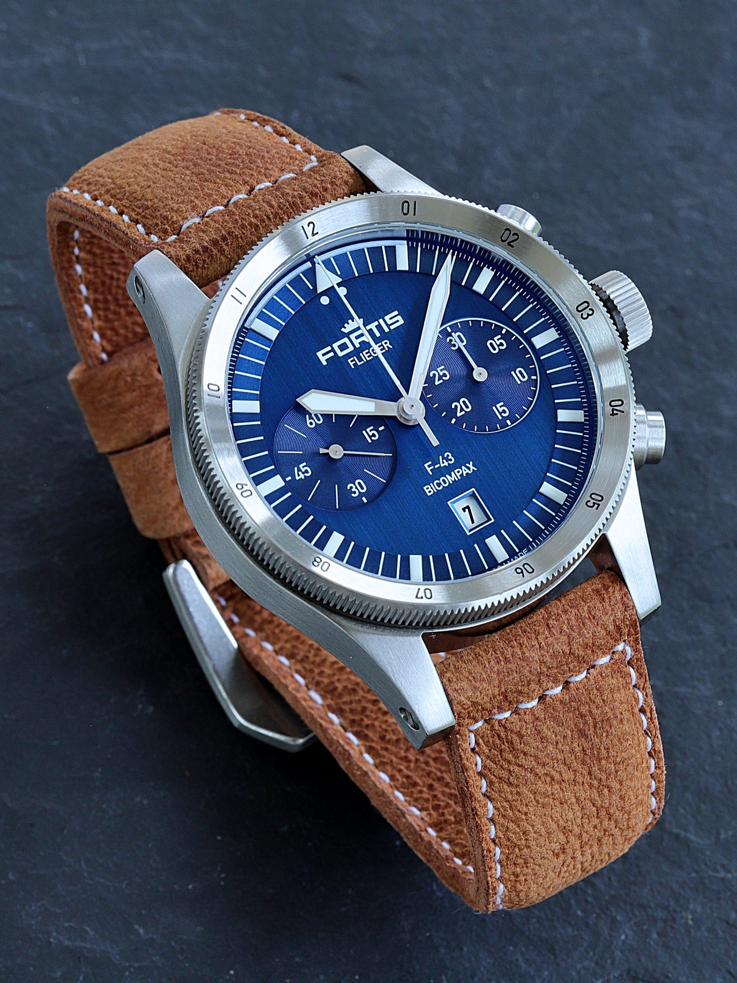 Fortis Flieger F-43 Bicompax Liberty Blue