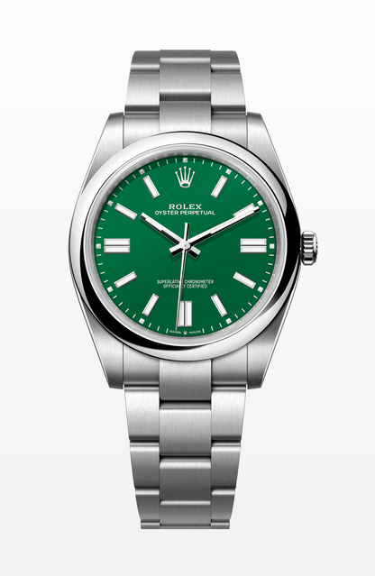 Rolex Oyster Perpetual 41 in Grün