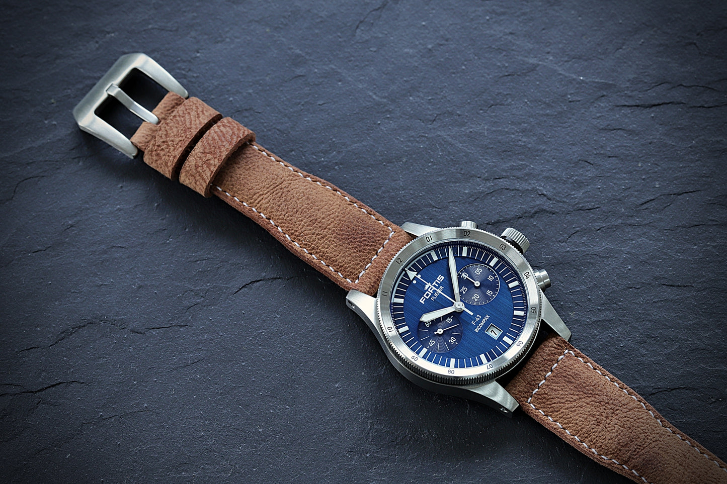 Fortis Flieger F-43 Bicompax Liberty Blue