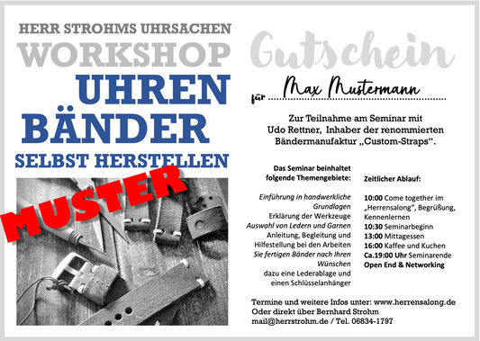 Gutschein Workshop "Uhrenbänder herstellen"