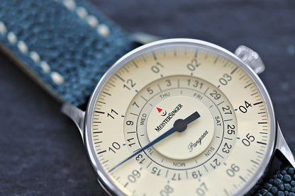 Meistersinger Pangaea Day Date - Elfenbein