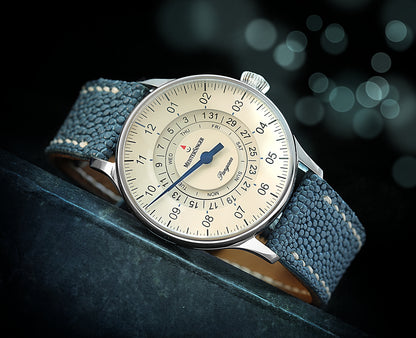 Meistersinger Pangaea Day Date - Elfenbein